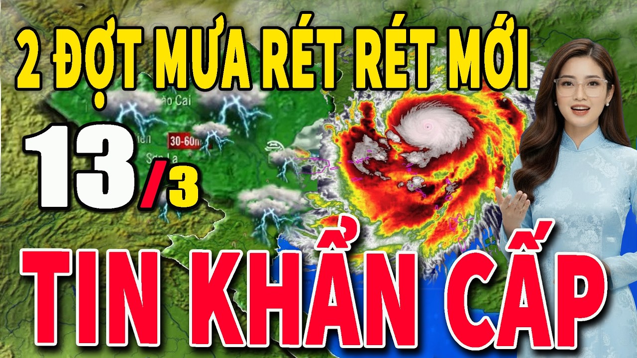 Tin bão Mới Nhất | Dự báo thời tiết hôm nay ngày mai 14/3 | dự báo thời tiết 3 ngày tới #thoitiet