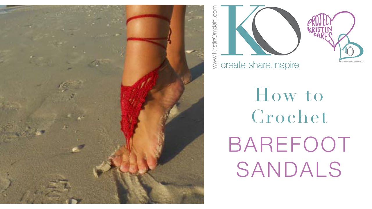 Million Dollar Red Crochet Barefoot Sandals