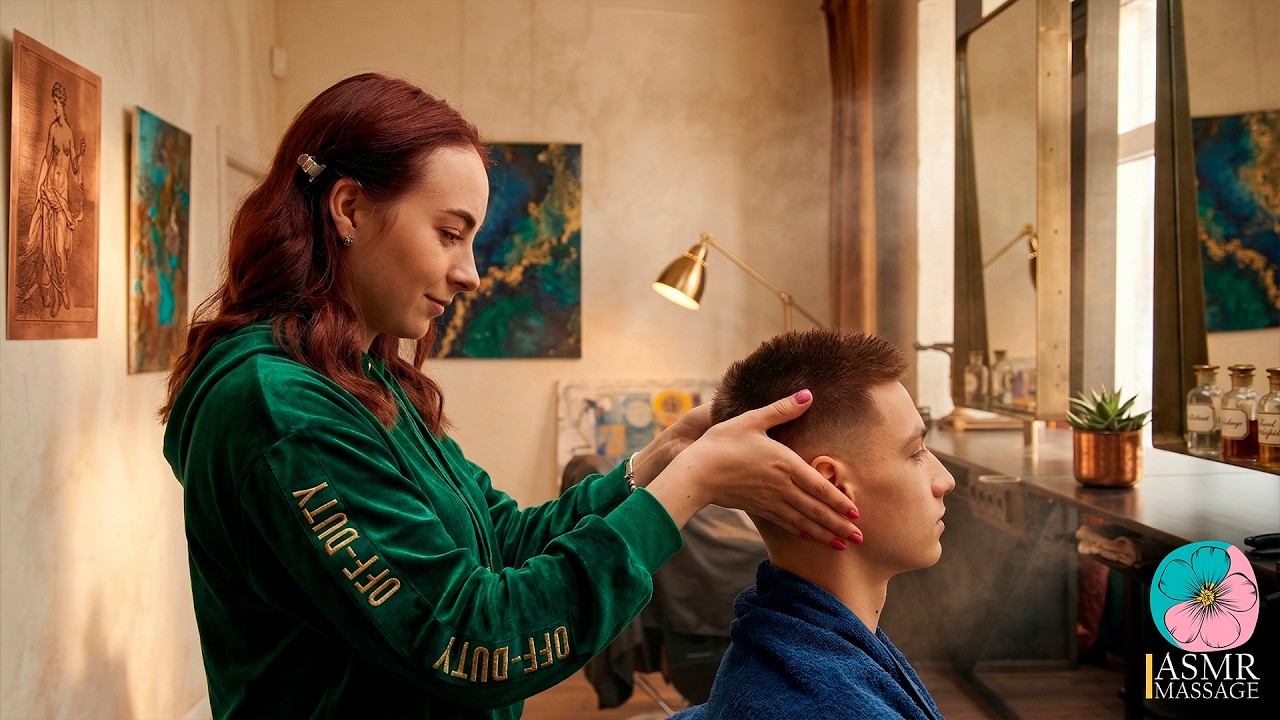 Unrivaled ASMR Barber Massage. ASMR Haircut men