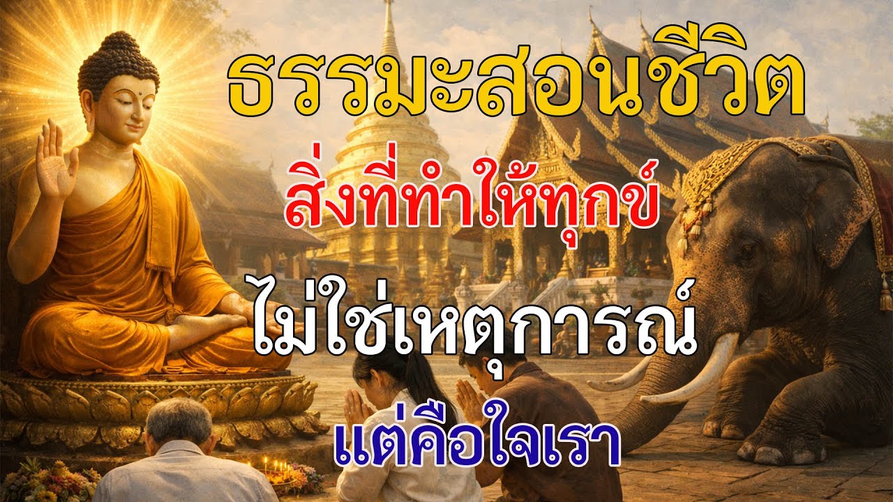 สิ่งที่ทำให้ทุกข์ ไม่ใช่เหตุการณ์ แต่คือใจเรา | ธรรมะสอนชีวิต ฟังยาวก่อนนอน