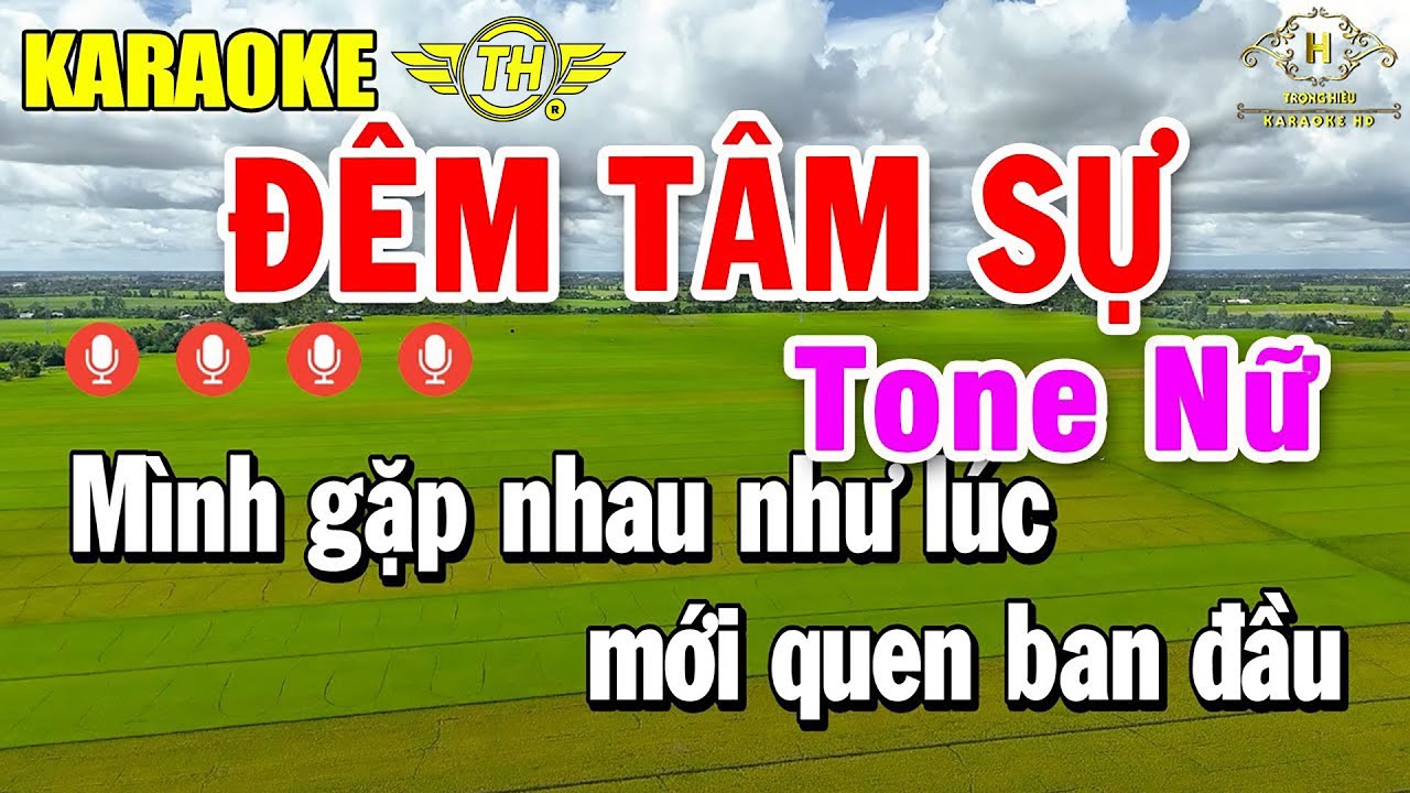 Đêm Tâm Sự Karaoke Tone Nữ ( Am ) Nhạc Sống Dễ Hát | Trọng Hiếu
