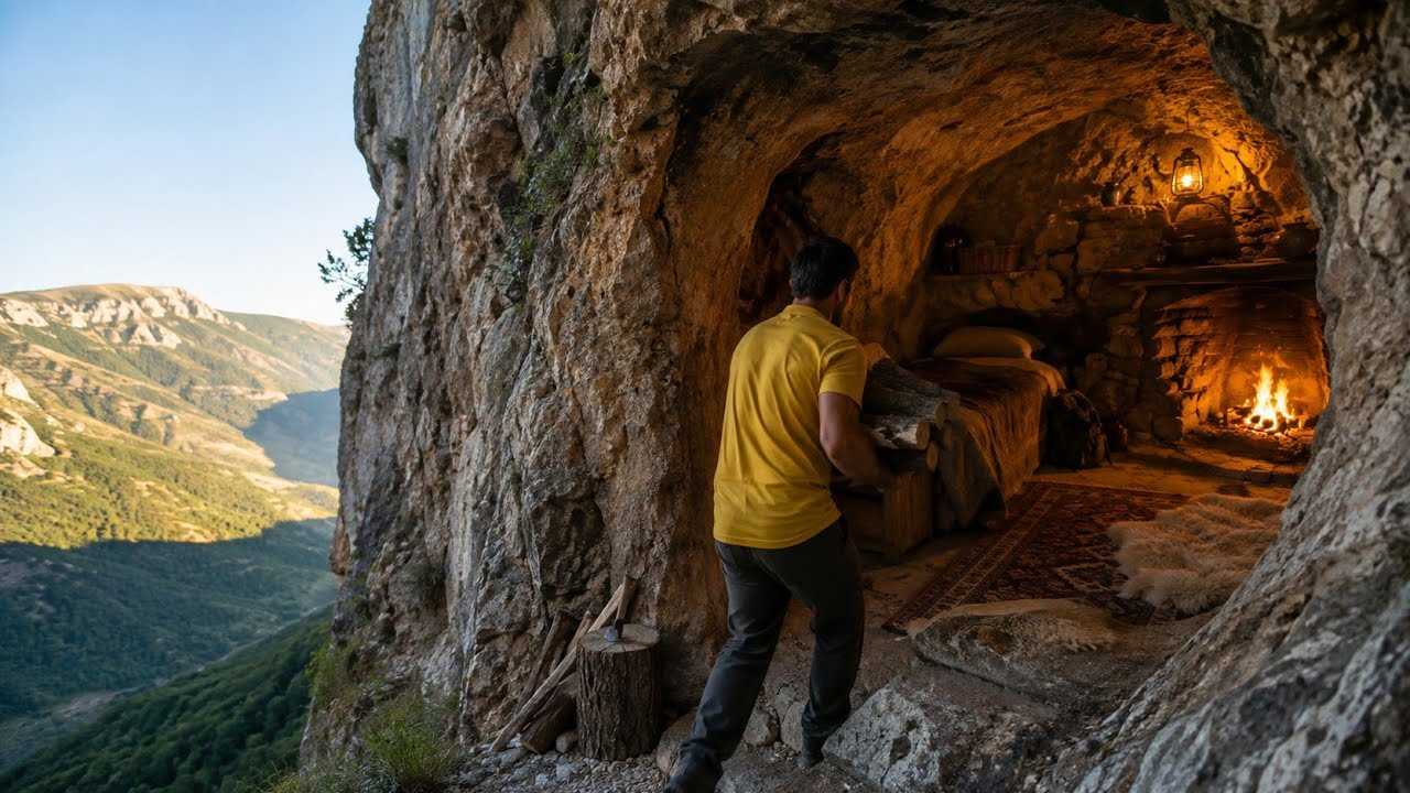 I Found a Hidden Cave and Turned It Into a Survival Shelter