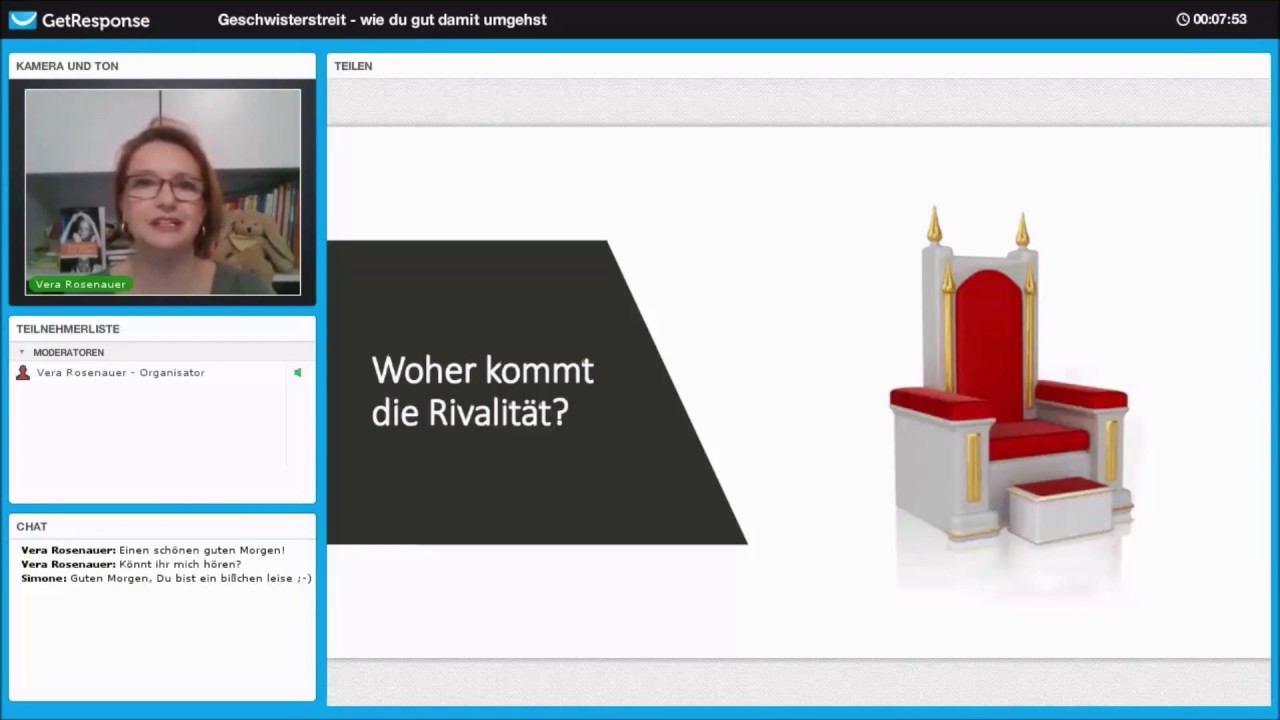 Vera Rosenauer beim online-Familienkongress | Geschwister - Rivalit&auml;t aus Liebe | Teaser 1