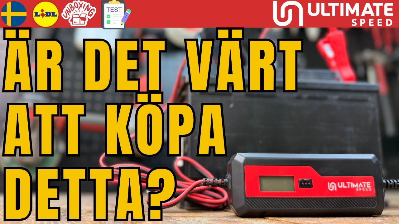 BILBATTERILADDARE / LADDARE F&Ouml;R BILBATTERI ULTIMATE speed ULGD 5.0 E4 SVERIGE SWEDISH LIDL