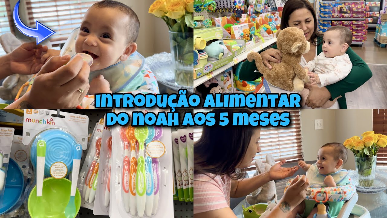 Introdução alimentar do Noah/ 5 meses- Estados Unidos🇺🇸