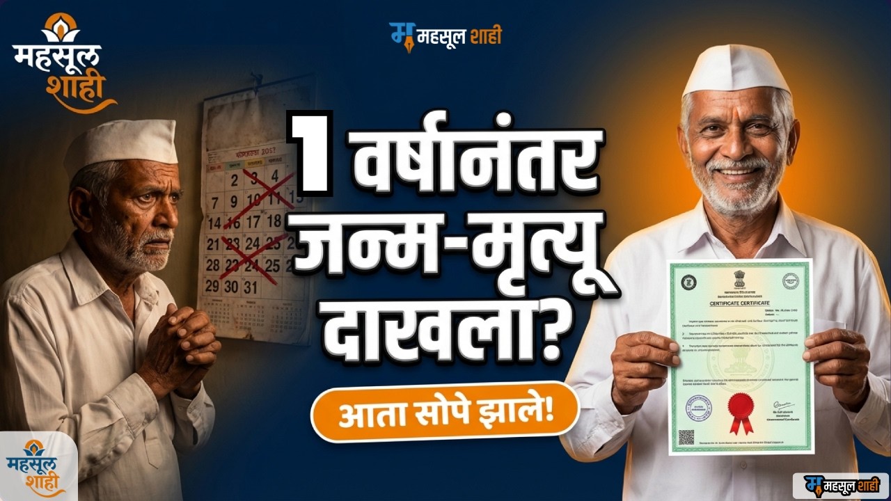 विलंबित जन्म मृत्यू नोंदणी प्रक्रिया महाराष्ट्र २०२६ | तहसीलदार आदेश | जन्म मृत्यू अधिनियम कलम १३(३)