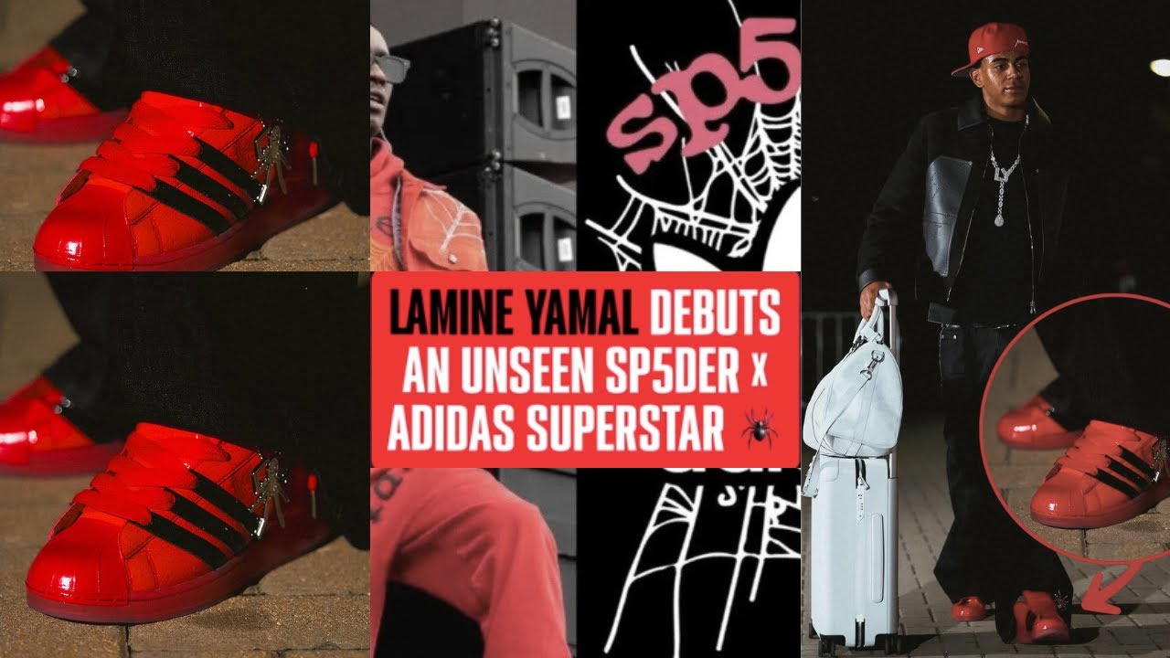 LAMINE YAMAL DEBUTS AN UNSEEN SP5DER X ADIDAS SUPERSTAR 🔥🌍 #LamineYamal #Adidas
