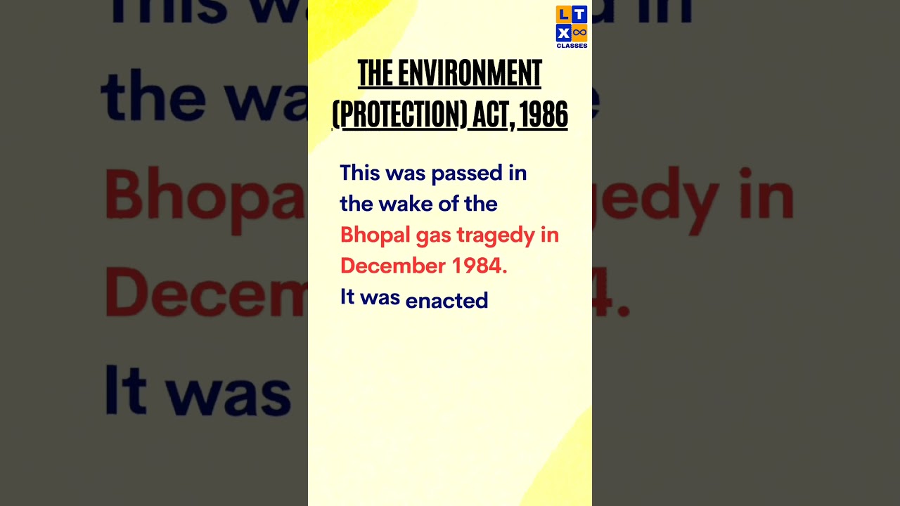 The Environment (Protection) Act, 1986#ltxclasses #shorts #ytshorts #upsc #epa1986