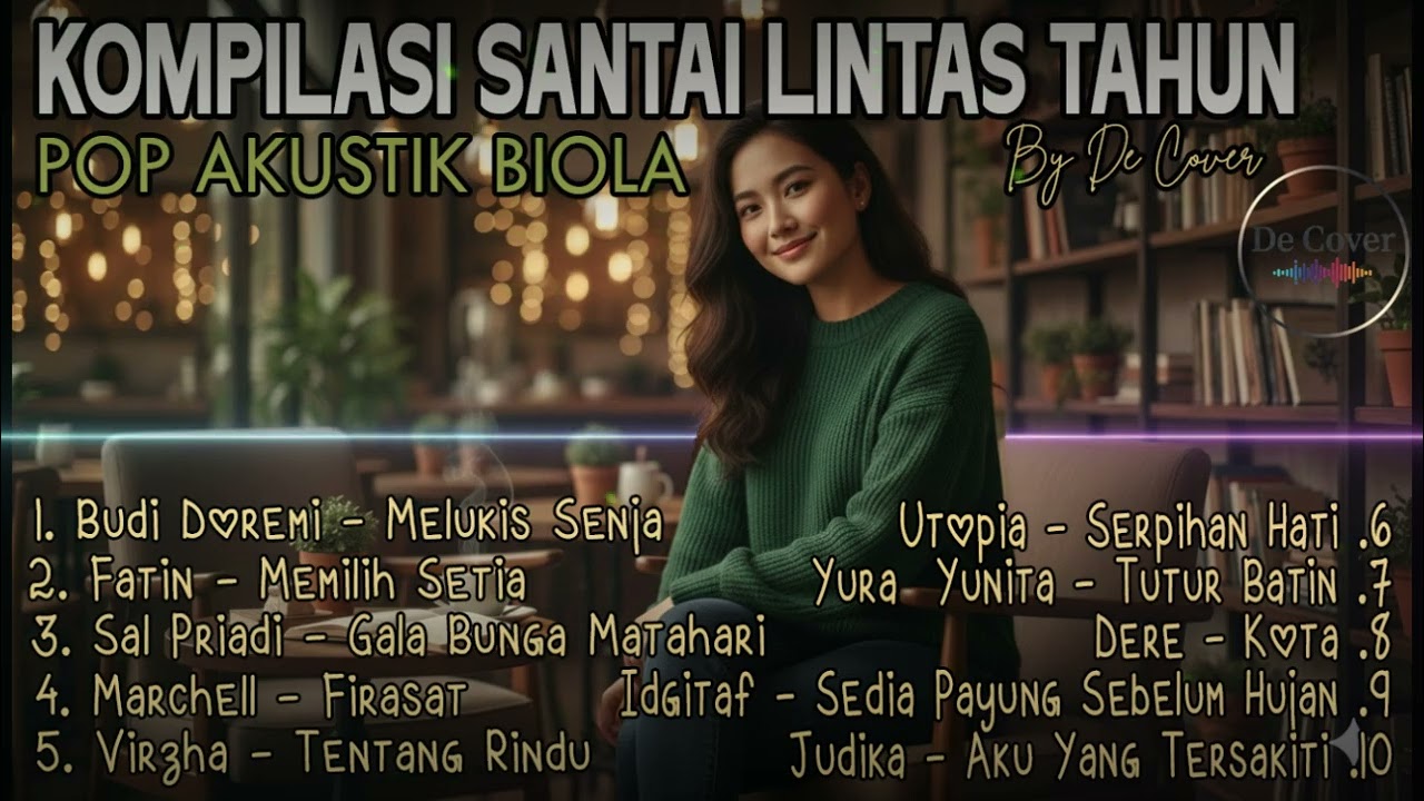 Kompilasi / Kumpulan Lagu Pop akustik santai era 2000 2010 2020 an 40 menit santai di cafe