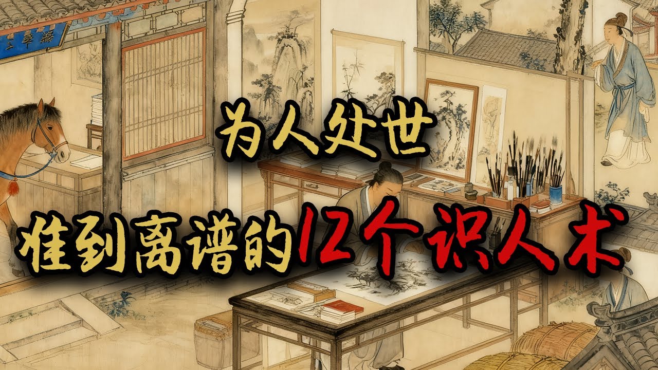 为人处世，准到离谱的12个识人术。#大道至简#职场#人生智慧#强者思维 #深度思考 #认知觉醒