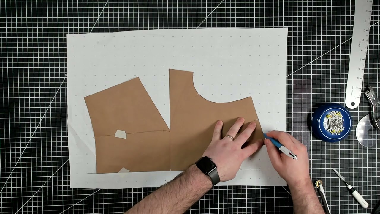 Move Waist Dart to Side Seam On Bodice Front