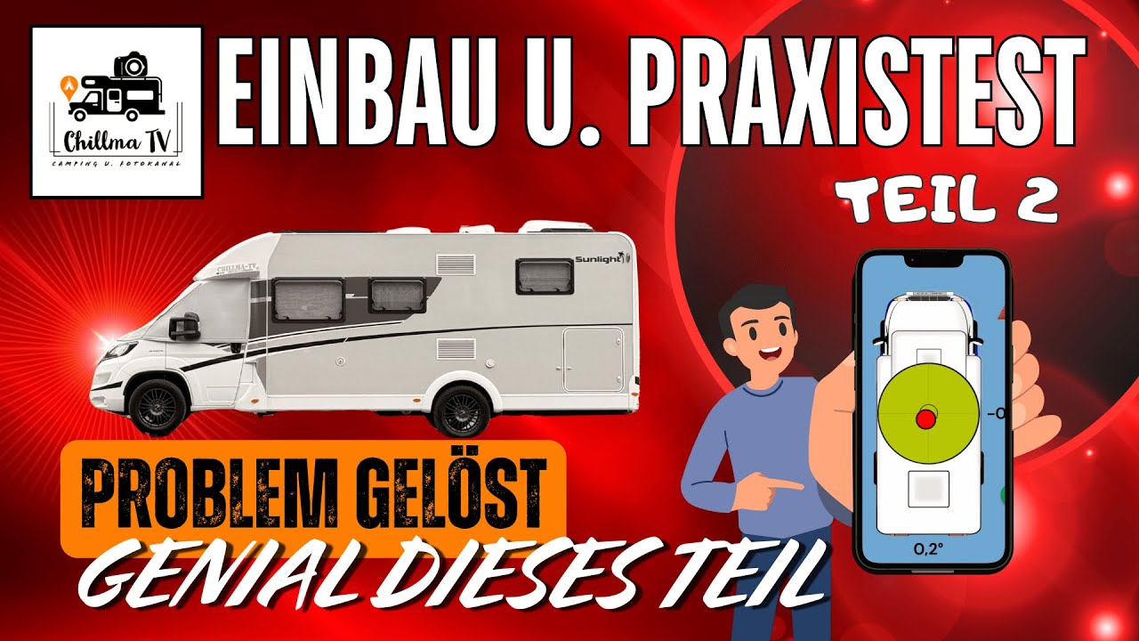 Digitale WASSERWAAGE mit App 👍 für jeden Camper und Wohnwagen geeignet!