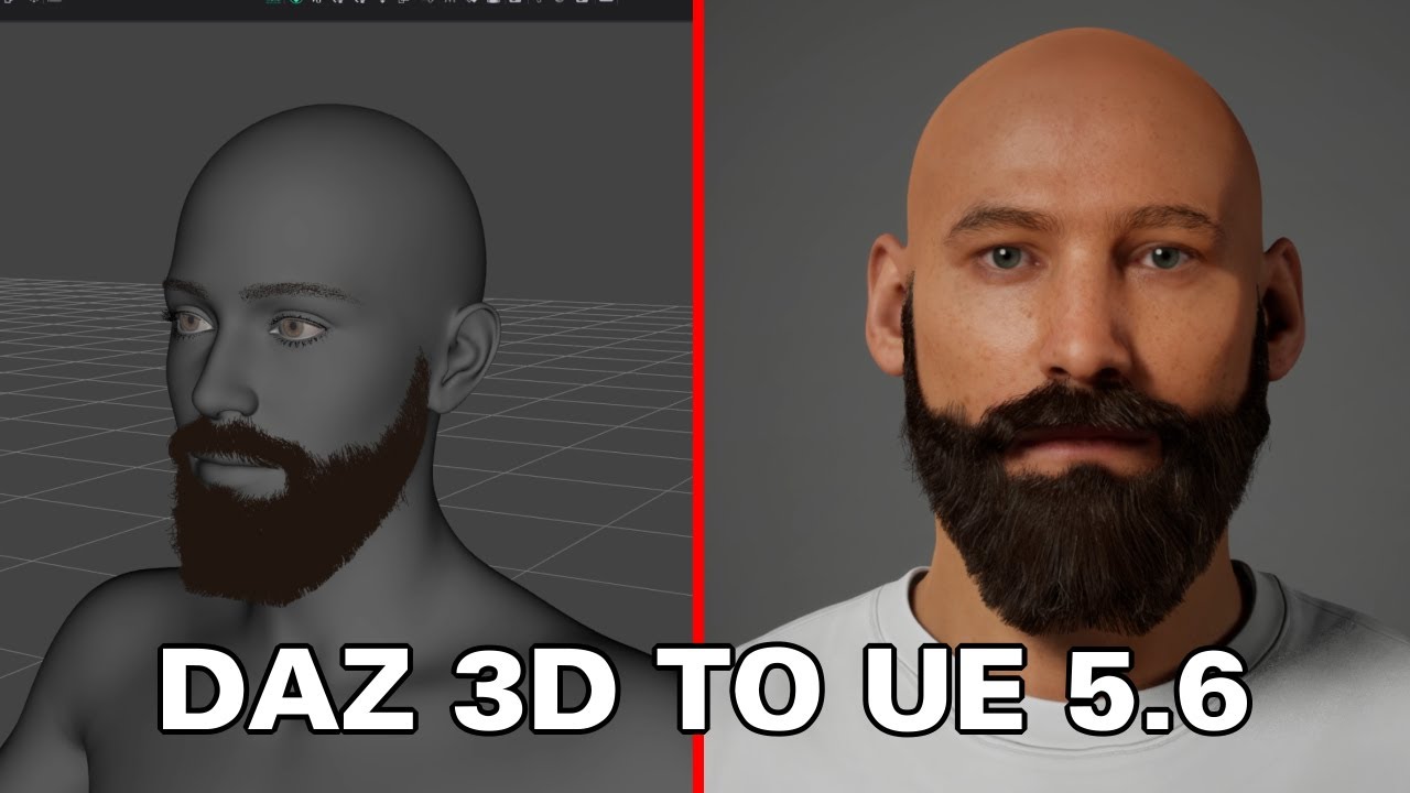Daz 3D Beard to MetaHuman - Unreal 5.6