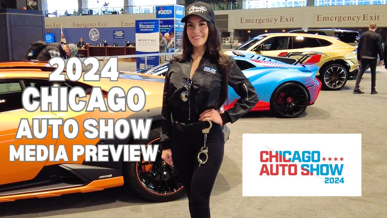Chicago Auto Show 2024 Media Day Preview | walking Tour, February 9, 2024 [4k 60fps]