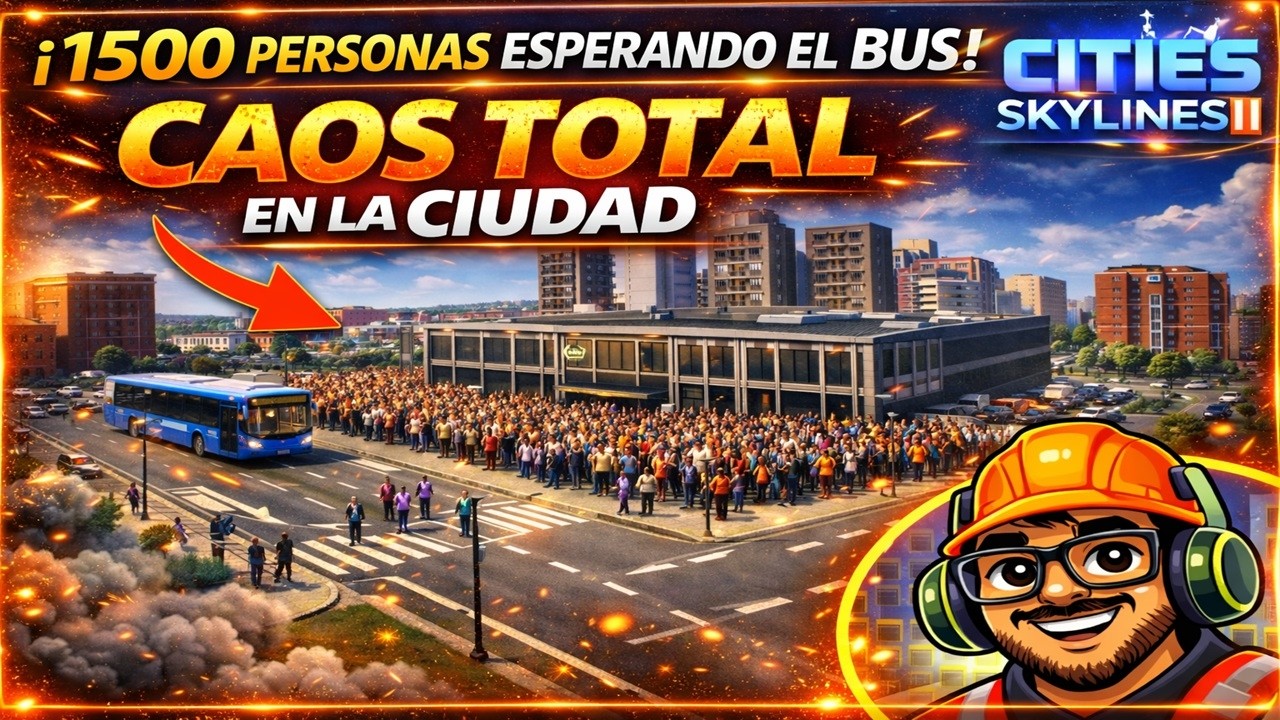 🚌 ¡1500 PERSONAS ESPERANDO EL BUS! 😱 CAOS TOTAL EN LA CIUDAD | Cities Skylines 2 | EP 40