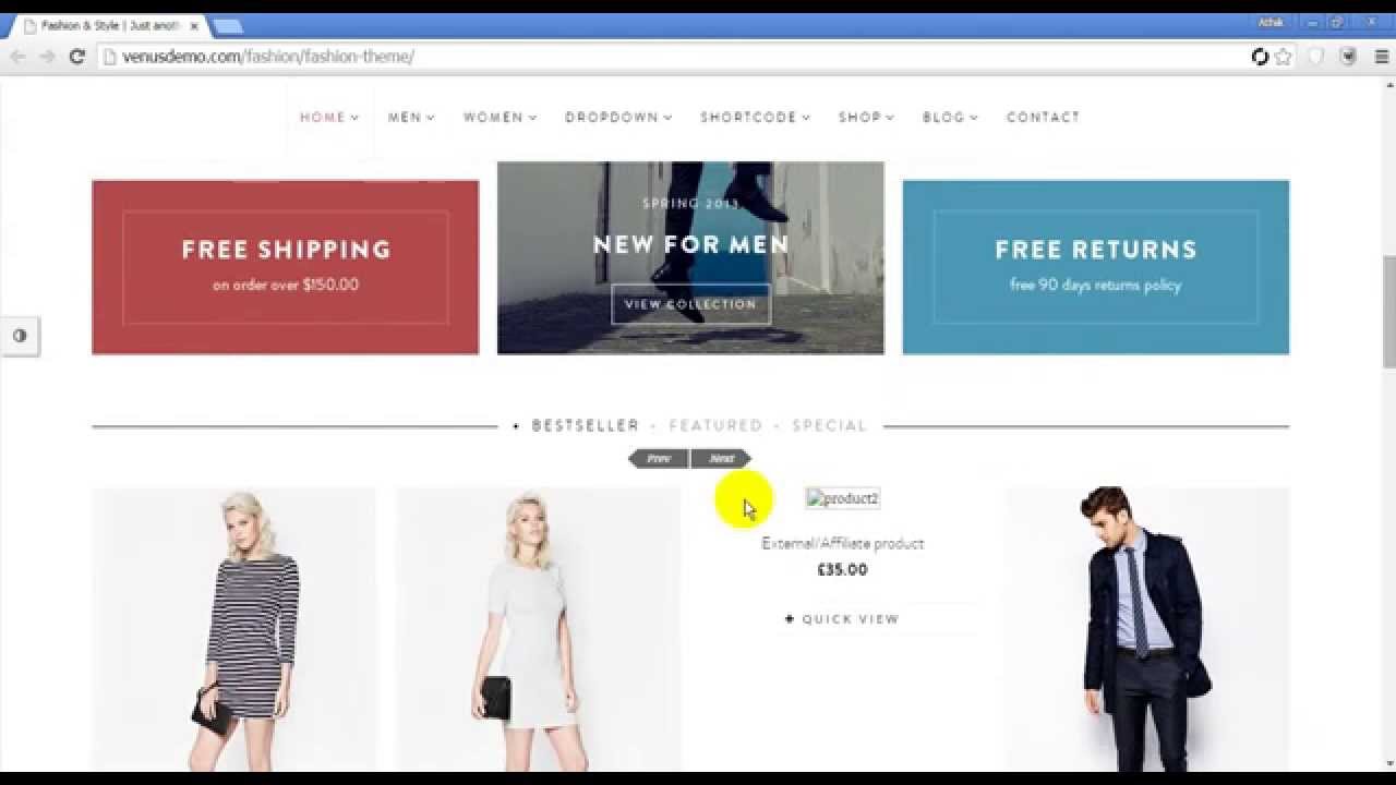 Fashion - WooCommerce Responsive WordPress Theme Preview