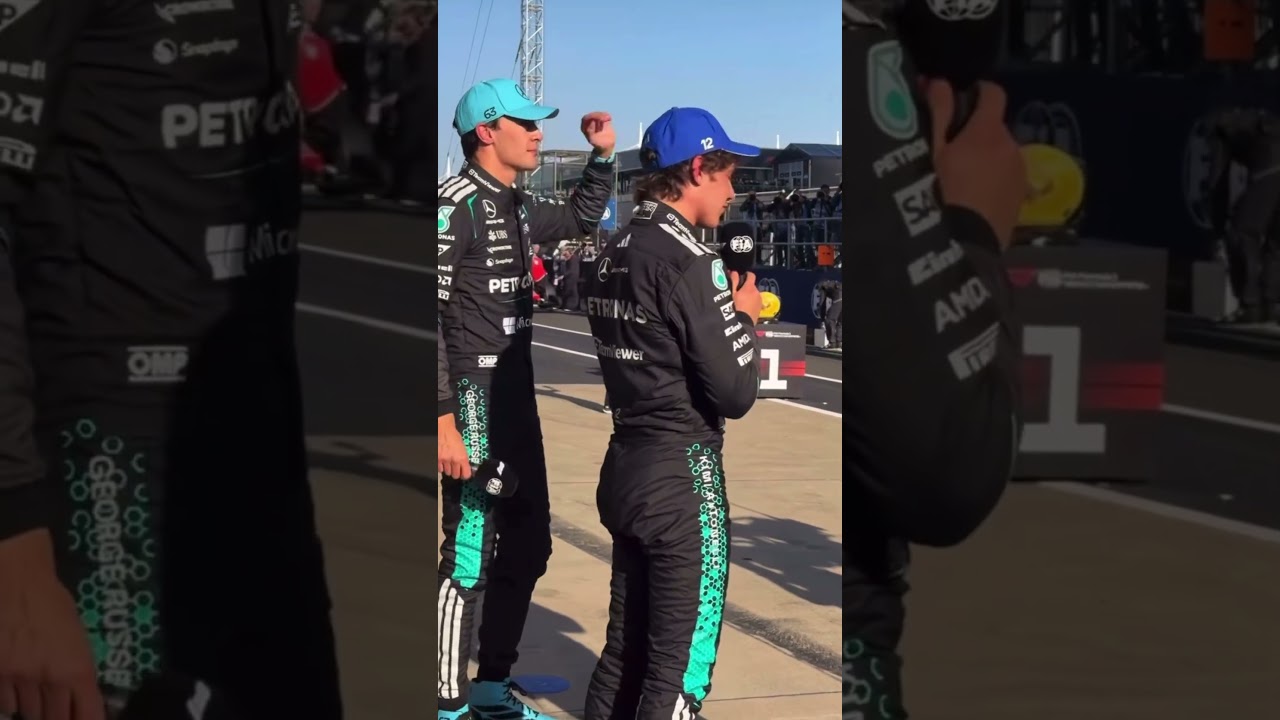 Lewis Hamilton congratulates Kimi Antonelli on first Pole Position in F1