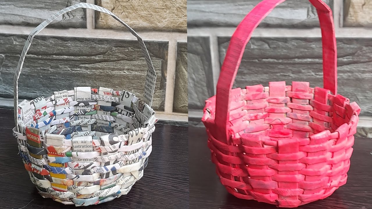 how to make newspaper basket newspaper weaving