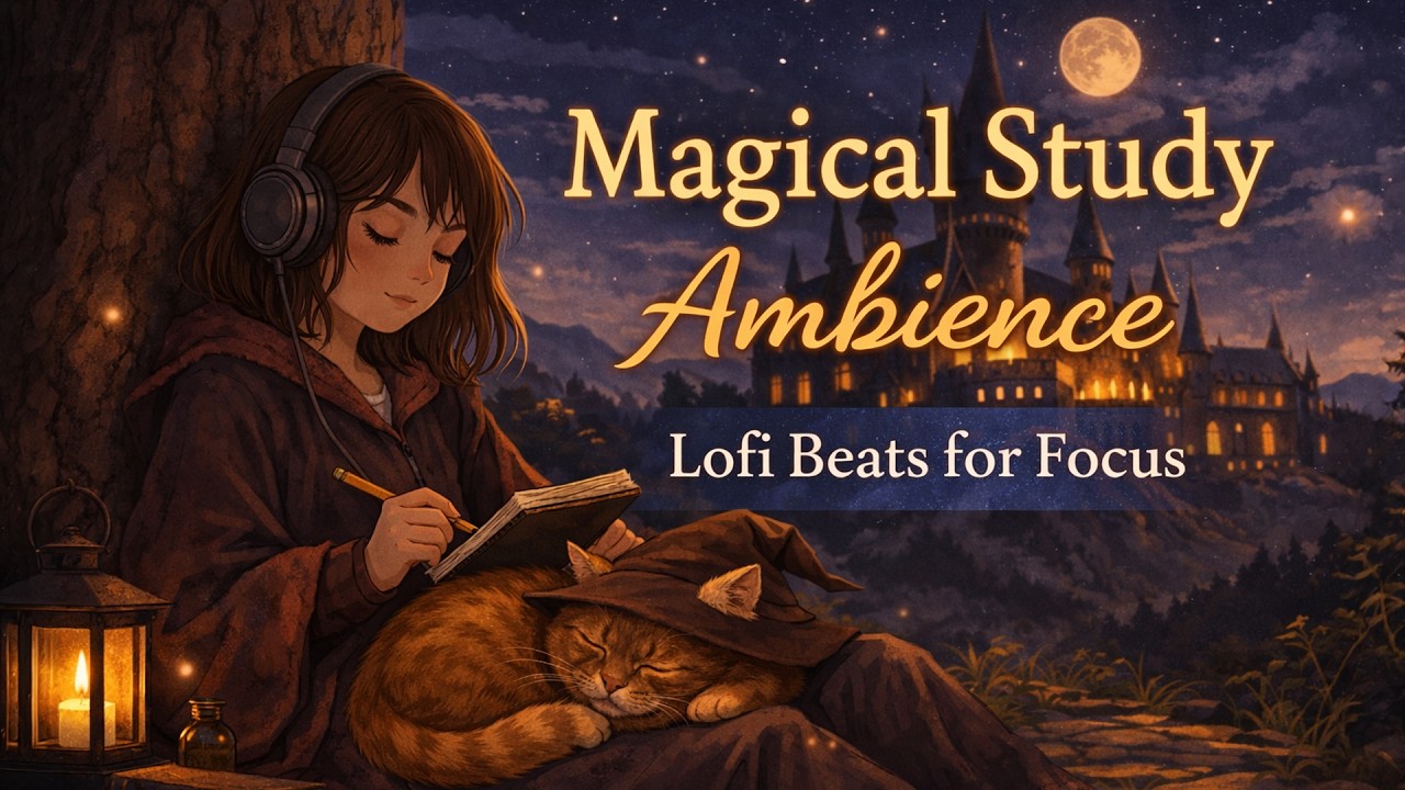 Magical Lofi for Studying 📚✨ 8 Hours of Relaxing Beats | Deep Focus, Relax, Study & Sleep