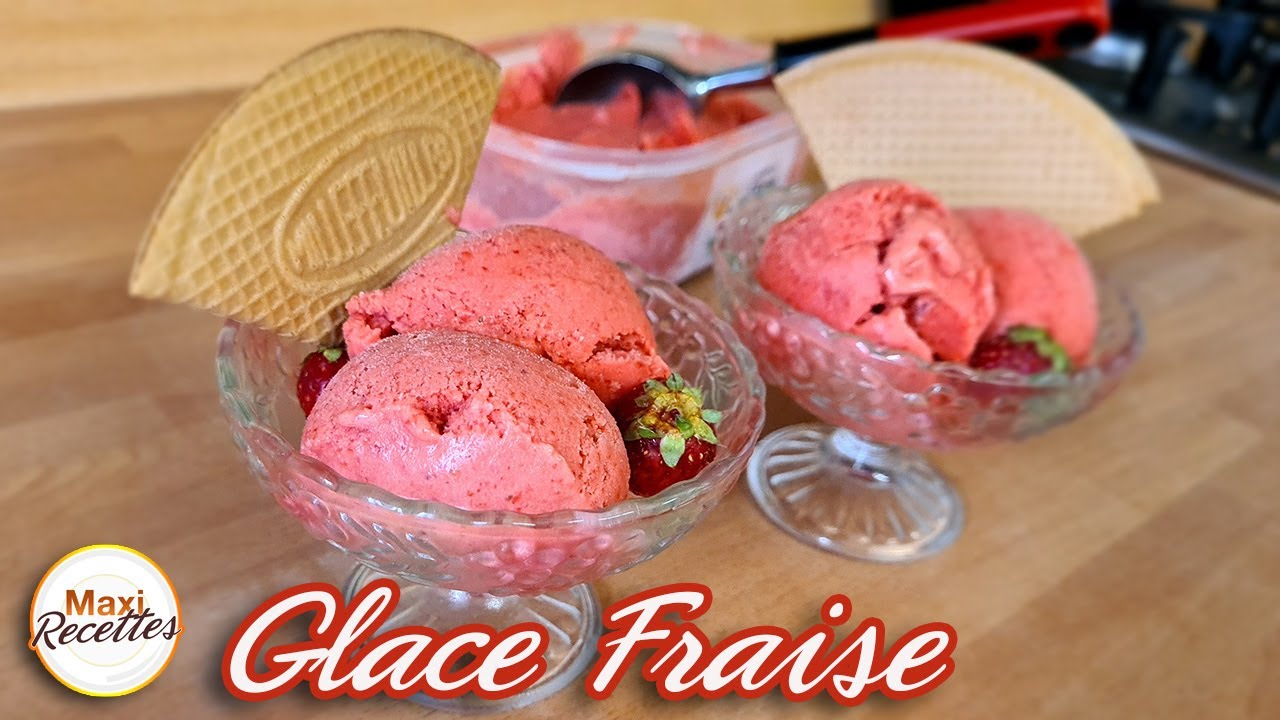 Glace à la Fraise Maison - Recette Facile