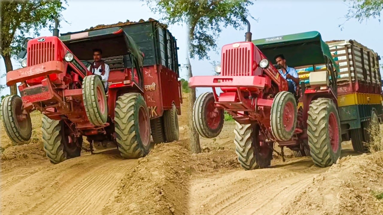 Mahindra 585 XP plus vs Mahindra 575 full loaded trolley in competition