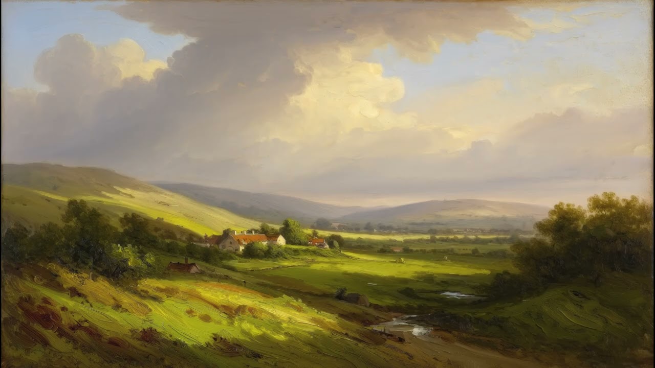 4K Ambient Art for TV – Sunlit Valley & Rolling Hills | Silent | 2 Hours (No Sound)