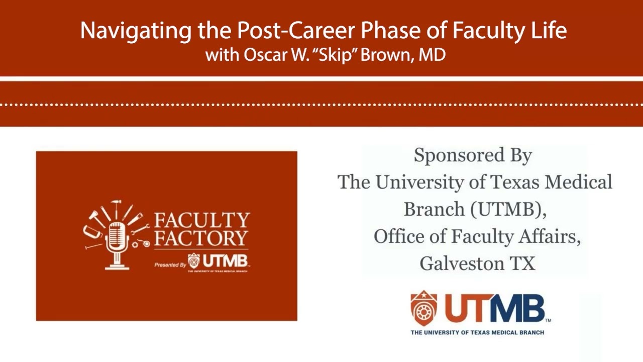 Navigating the Post-Career Phase of Faculty Life
