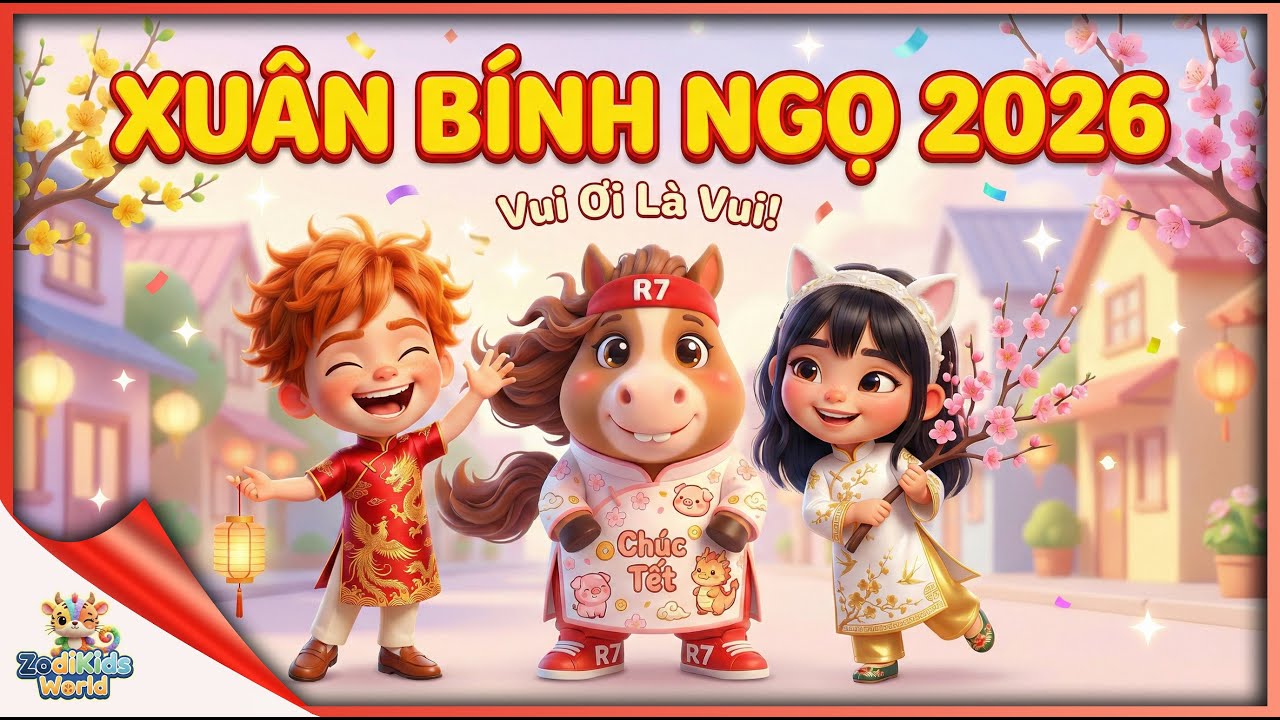Xuân Bính Ngọ 2026 | Bé Chúc Tết Cả Nhà | Nhạc Xuân Thiếu Nhi Cực Hay | Zodikids