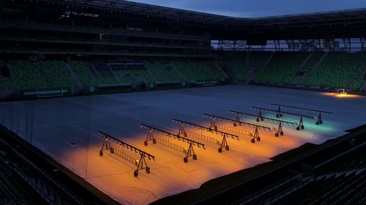 Budapest Groupama Aréna Napoztató lámpák BS 7