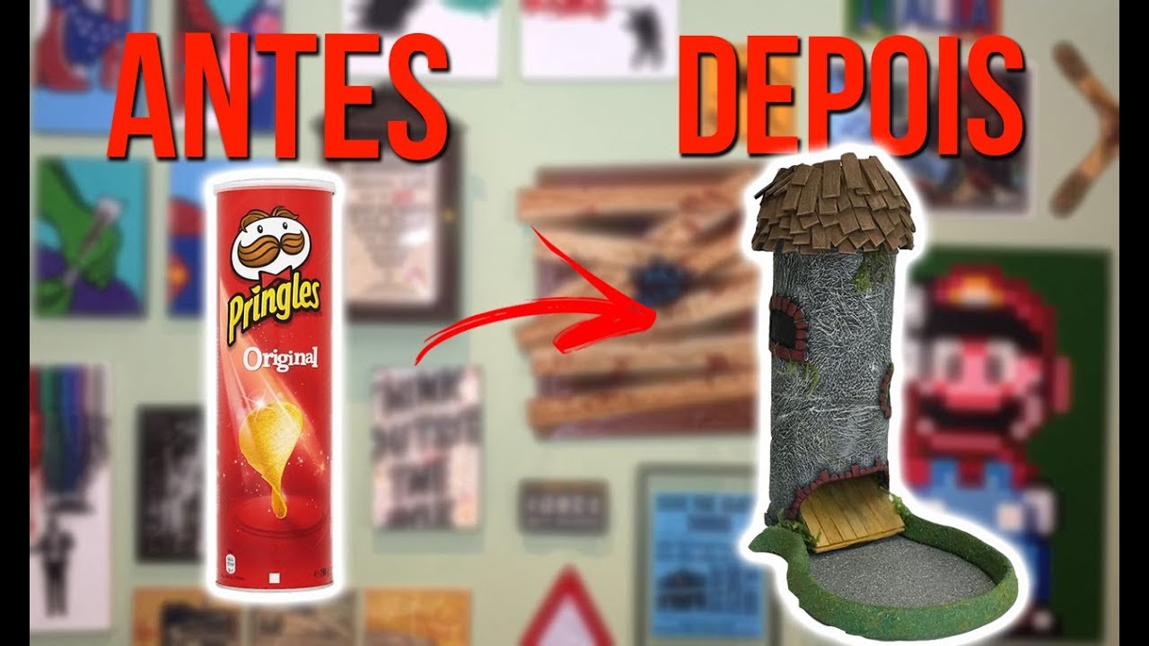 TRANSFORMEI UMA LATA DE BATATA EM TORRE DE DADOS! - Victor Lamoglia