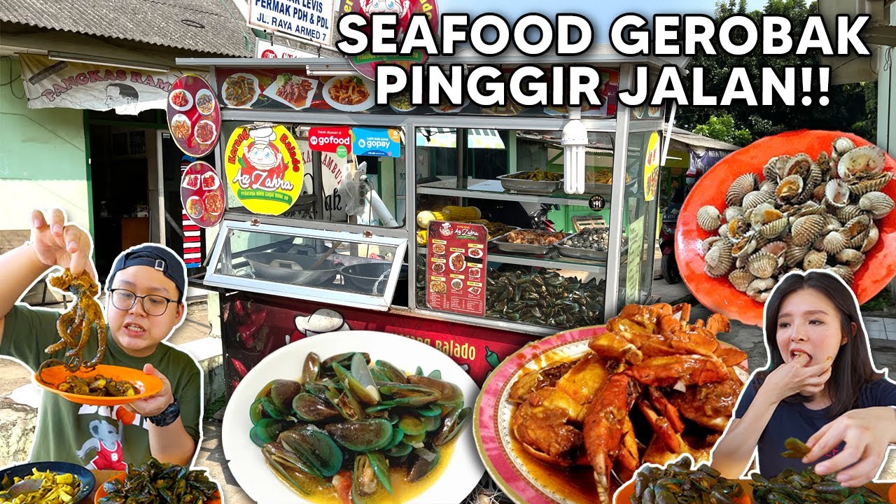 JUAL SEAFOOD MEWAH PAKE GEROBAK KAKI LIMA !! MEWAH CUMA 10 RIBUAN !!