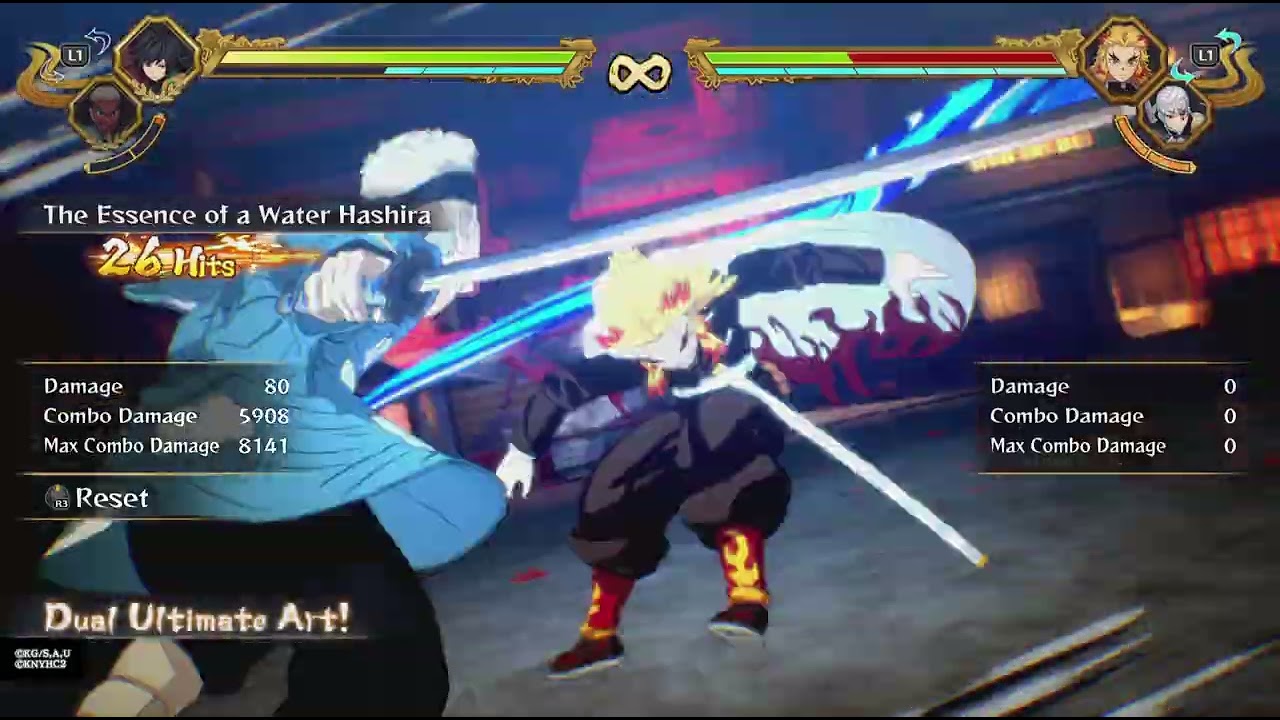 Demon Slayer - The Hinokami Chronicles 2 Urokodaki+Giyu Combos