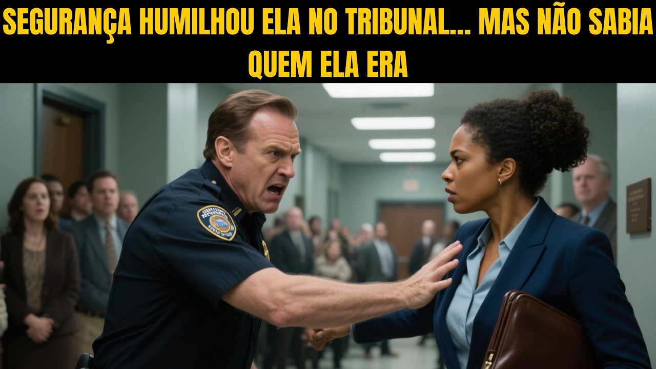 SEGURANÇA HUMILHA MULHER NEGRA NO TRIBUNAL — E DESCOBRE TARDE DEMAIS QUEM ELA ERA