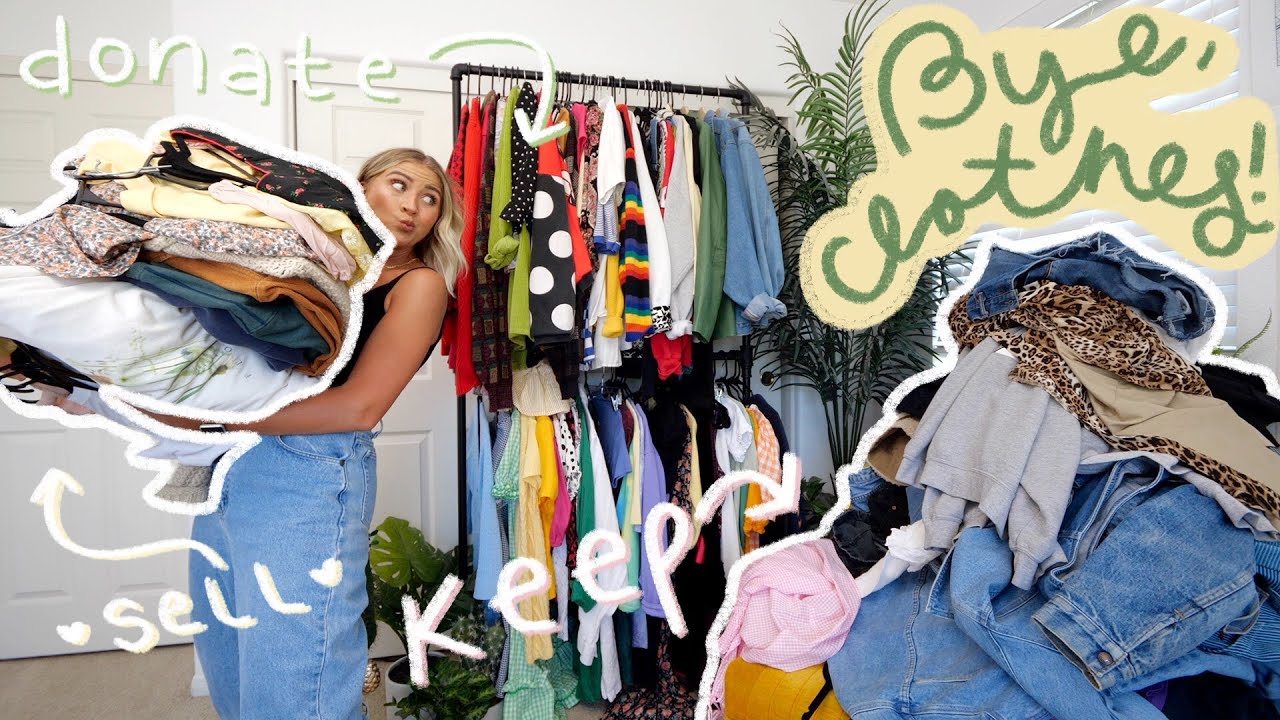 EXTREME CLOSET CLEAN OUT | brutally getting rid of my clothes + ORGANIZING MY CLOSET