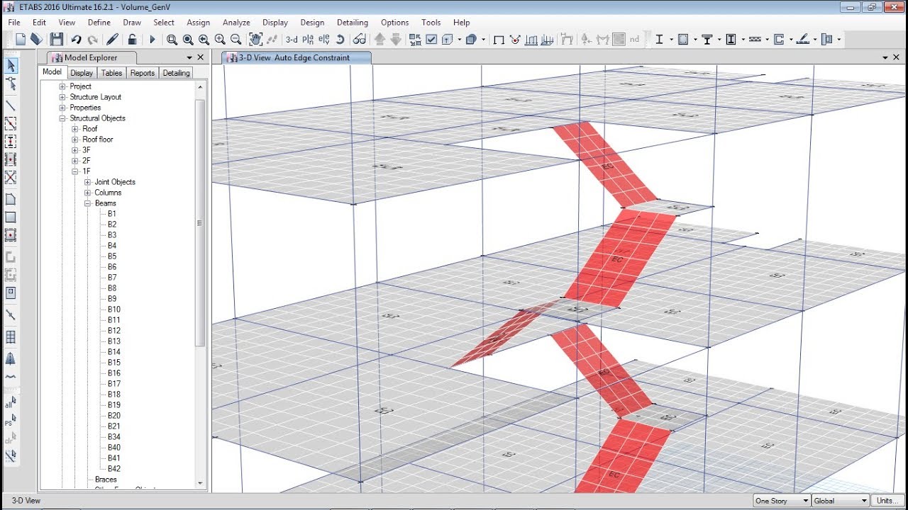 ETABS2016 Assign Auto Mesh