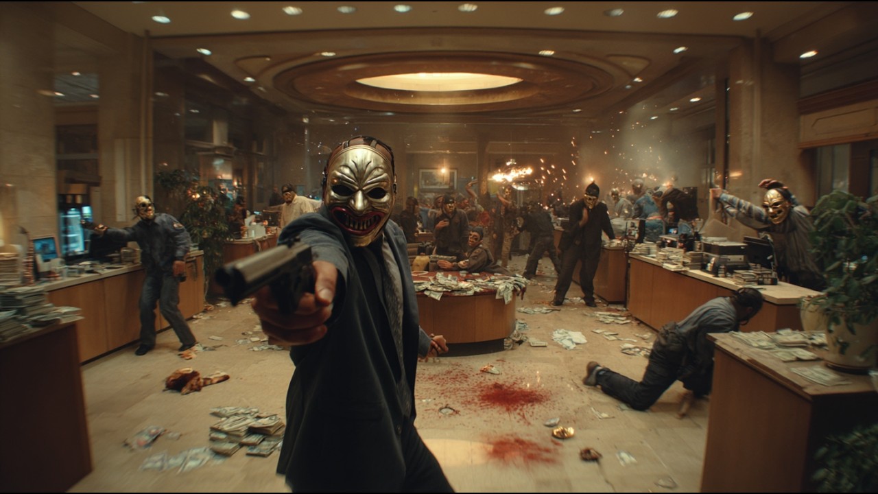 【Crime Action】Lawless! Clown Gang Robs HSBC Hong Kong, Streets Soaked in Blood #movie #action #viral