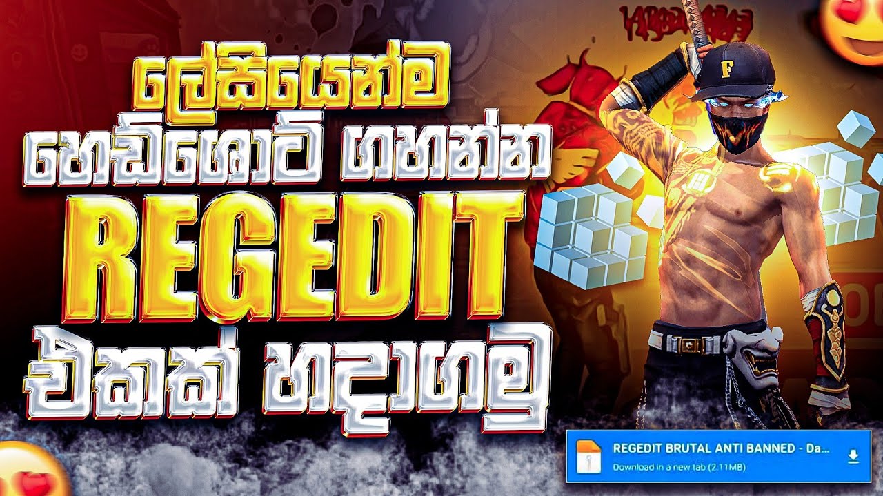 ඔලු පලන්න තනියම REGEDIT එකක් හදාගමු | Free Fire Mouse Settings Sinhala Guide 2025