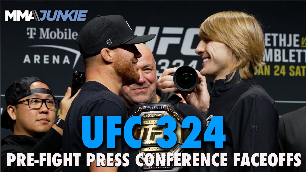 UFC 324 full press conference faceoffs: Justin Gaethje, Paddy Pimblett talk smack