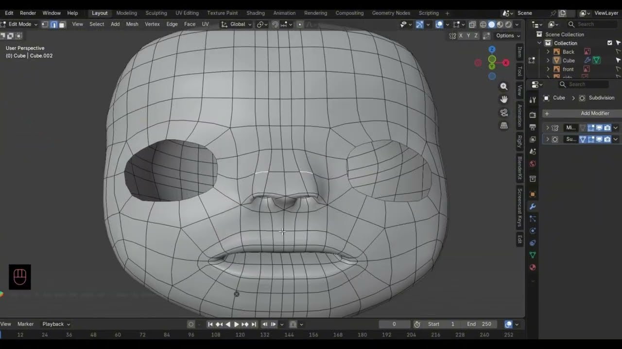 Character modelling in Blender Part 1 || #blender #dailyanimation #AkkuKiDuniya