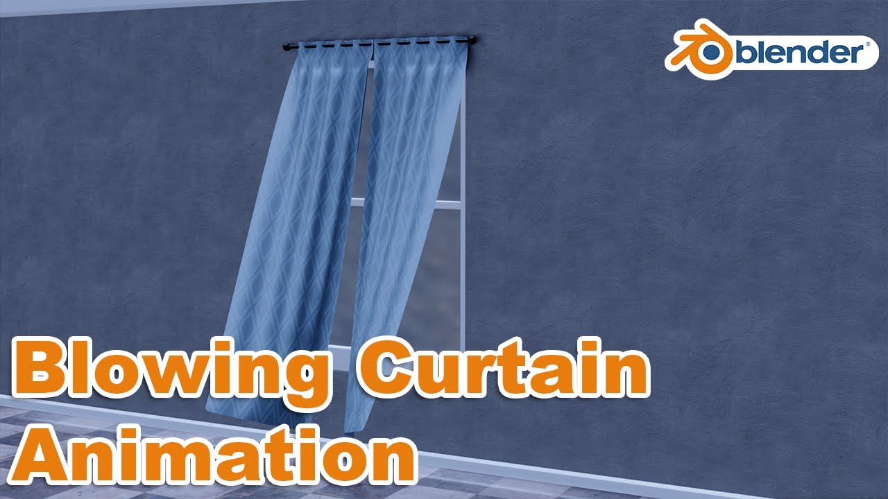 Blowing Curtain Animation in Blender 2.91 (Cloth Simulation)