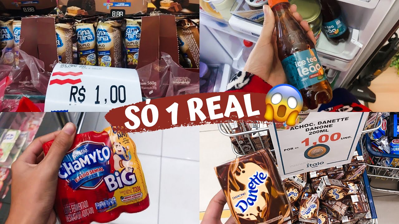 VLOG | Compras no mercado de 1 REAL 🤑 Curitiba - PR