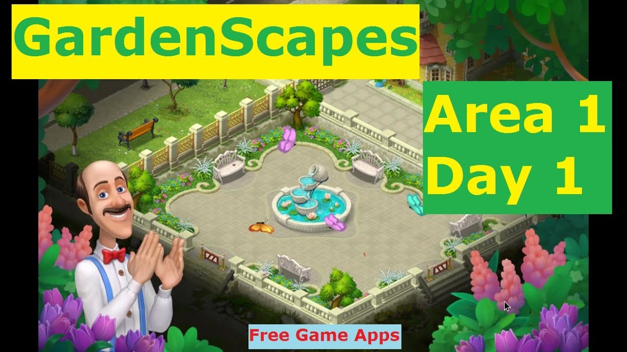Gardenscapes:  Area 1 Day 1