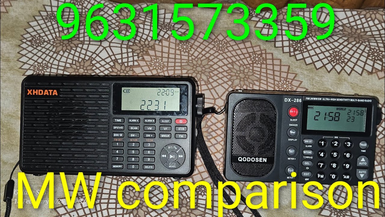 Compare @xhdata d109 & @qodosen dx286 on MW. BEST SOUND INTHIS RANGE.@loverradios 