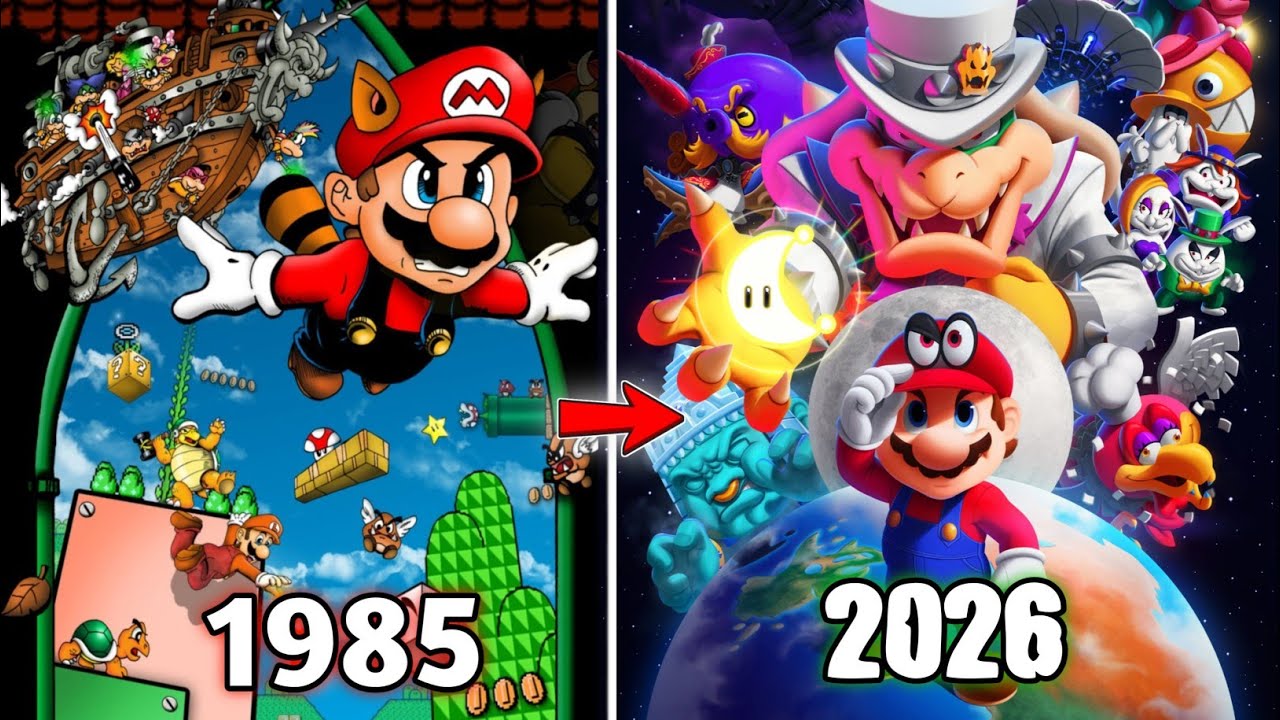 Super Mario Evolution Over the Years  | From Classic 1985 Mario to Modern 2026 Version |