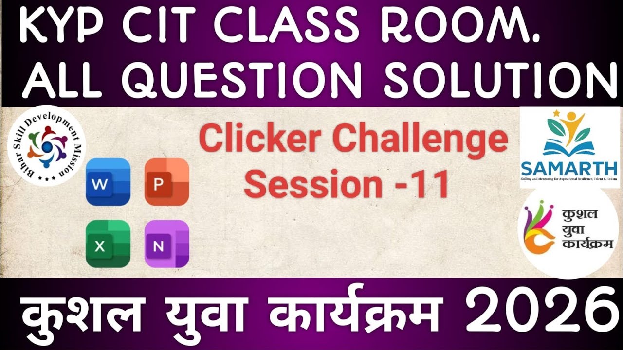 KYP New 2026 | Session-11 Clicker Challenge 💥 | 100% Correct Answers | Full Guide
