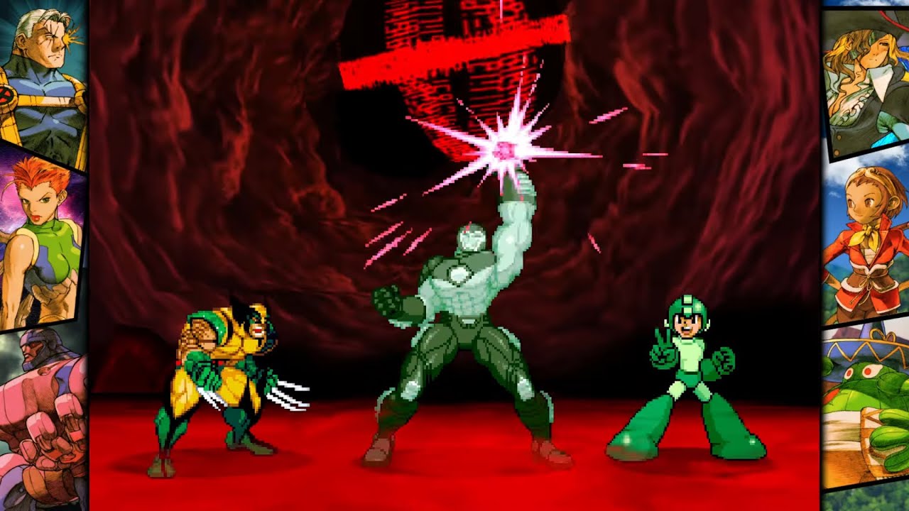 Marvel vs Capcom 2: Mega Man, War Machine, and Wolverine arcade playthrough