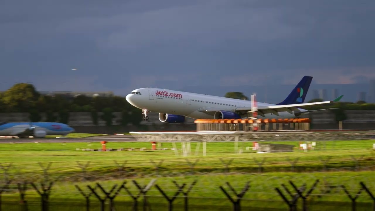 World2fly Portugal A330-300 Storm Agnes landing #planespotting