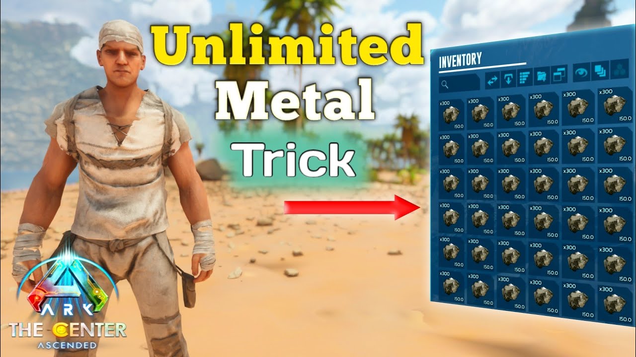 How to Get Unlimited Metal in ARK the Center Ascended || Best Way to get Metal in Ark