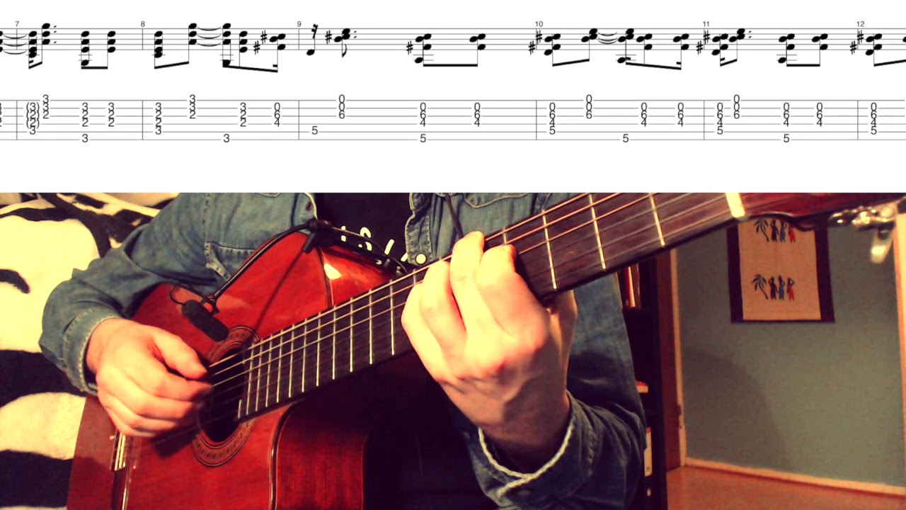 Samba guitar rhythm pattern