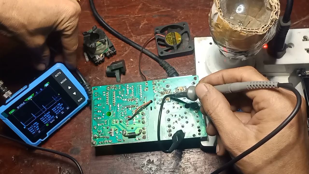 Sửa nguồn xe điện 48v khách nói cắm nguồn thấy nổ bụp luôn 